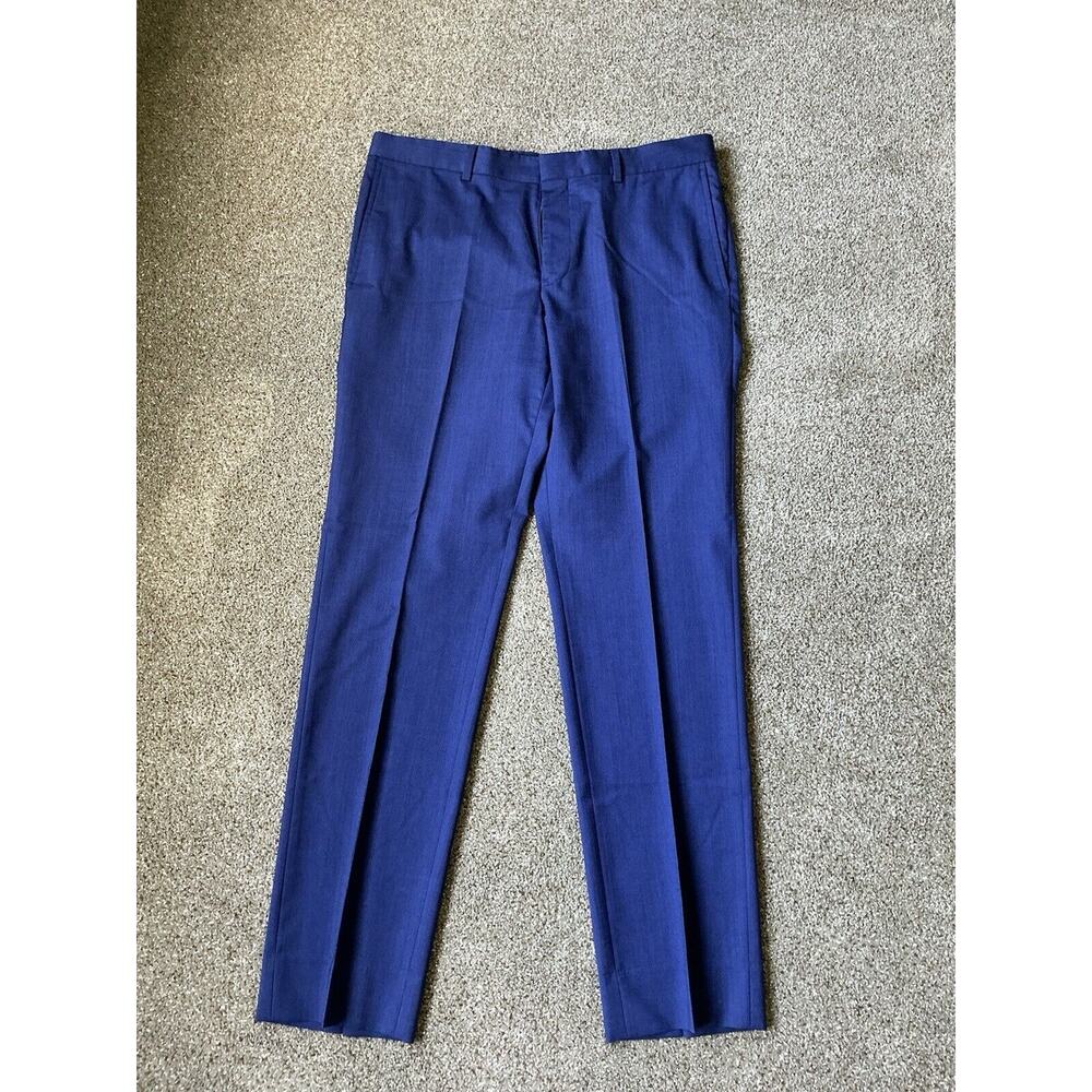 Nordstrom Tech Smart Slim Fit Mens Pants 34W Navy, Fall 2018, EUC